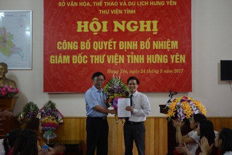 Hội nghị công bố Quyết định bổ nhiệm Giám đốc Thư viện tỉnh