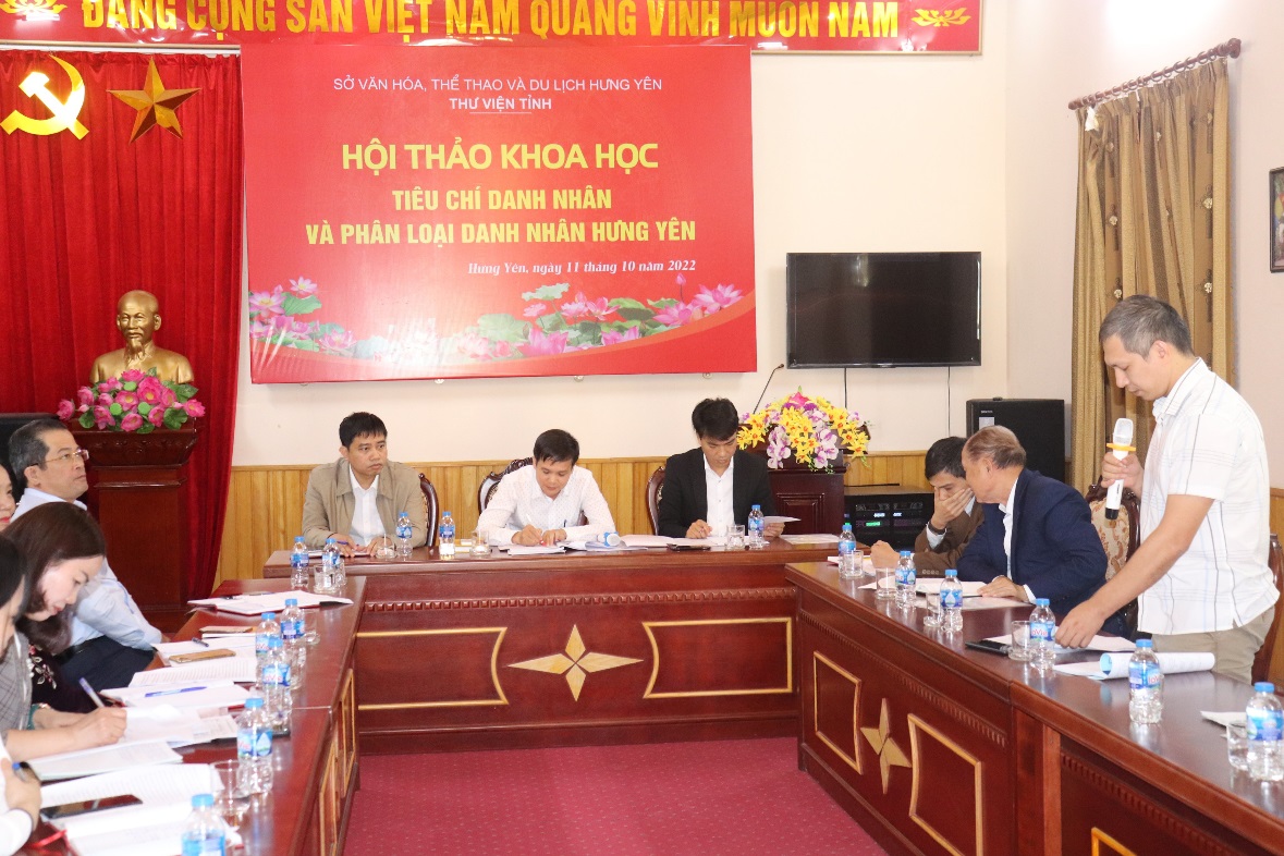 Hội thảo khoa học về tiêu chí và phân loại danh nhân Hưng Yên