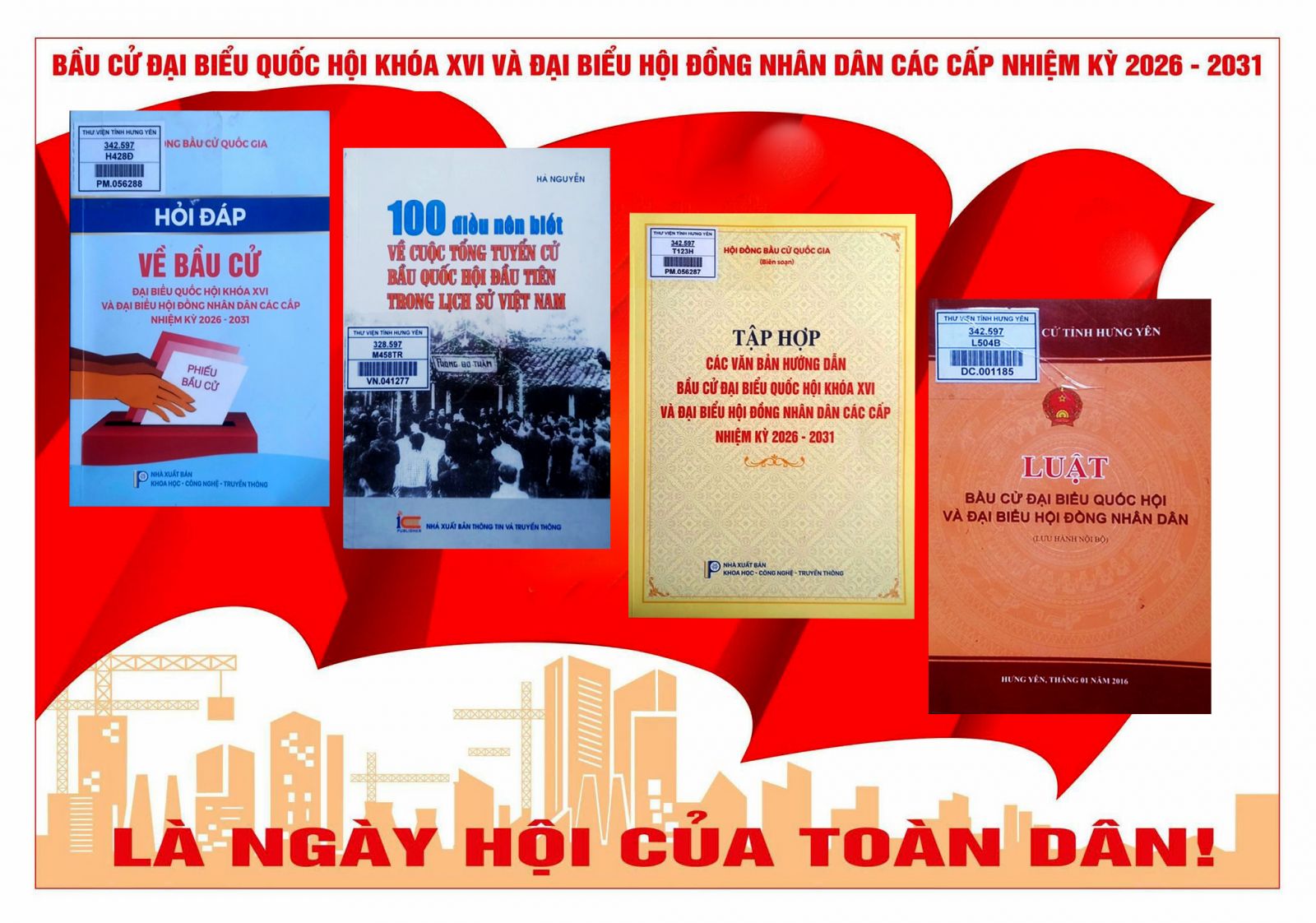 Giới thiệu sách chuyên đề nhân ngày bầu cử đại biểu Quốc hội khóa XVI và đại biểu Hội đồng nhân dân các cấp nhiệm kỳ 2026 - 2031