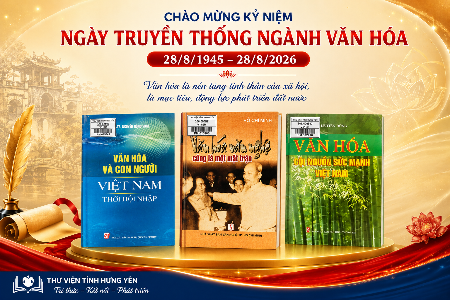 Giới thiệu sách chuyên đề nhân kỷ niệm 81 năm Ngày truyền thống ngành Văn hóa (28/8/1945 - 28/8/2026)