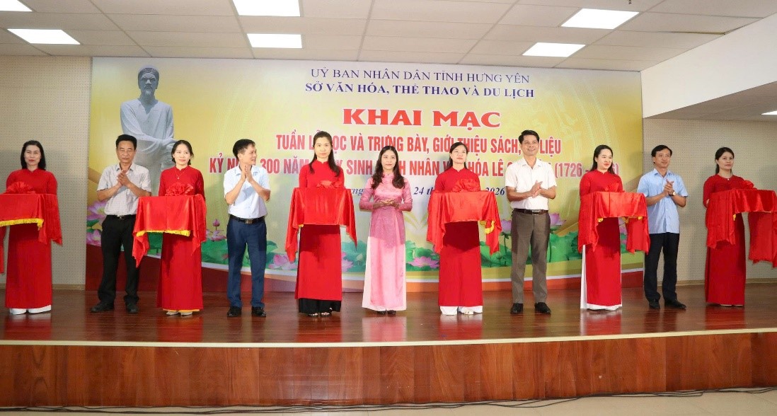 Khai mạc Tuần lễ đọc, trưng bày, giới thiệu sách, báo, tư liệu Kỷ niệm 300 năm Ngày sinh Danh nhân văn hóa Lê Quý Đôn (1726 - 2026)
